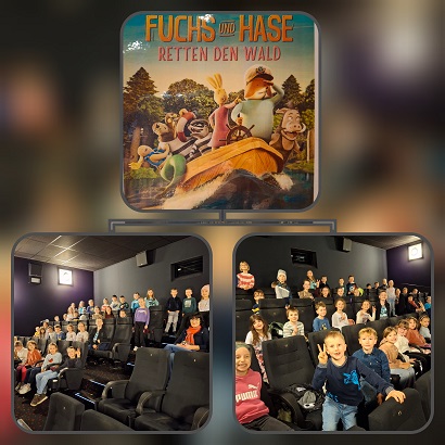 Klassen 1 und 2 bei Fuchs und Hase im Schulkino